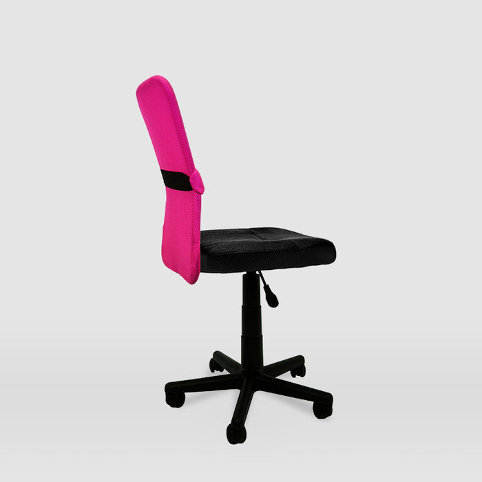FURNITURE STYLE FS6228NGRS ALBA Textile Study Chair Black/Pink