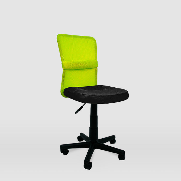 FURNITURE STYLE FS6228NGVR ALBA Textile Study Chair Black/Green