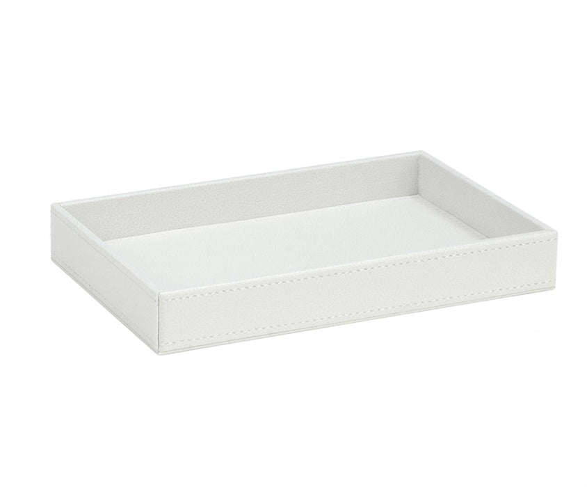 ANDREA HOUSE AX62317 Bandeja Vaciabolsillos Efecto Piel Blanco