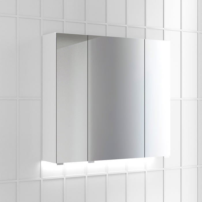 ROYO APOLO Camerino LED con Espejo 3 Puertas Blanco Brillo
