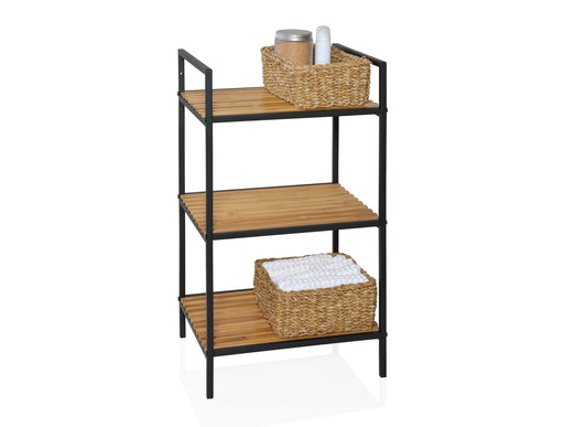ANDREA HOUSE BA69091 Estantería 3 Estantes Metal Negro Bambu 3 a 5 Días Andrea House 