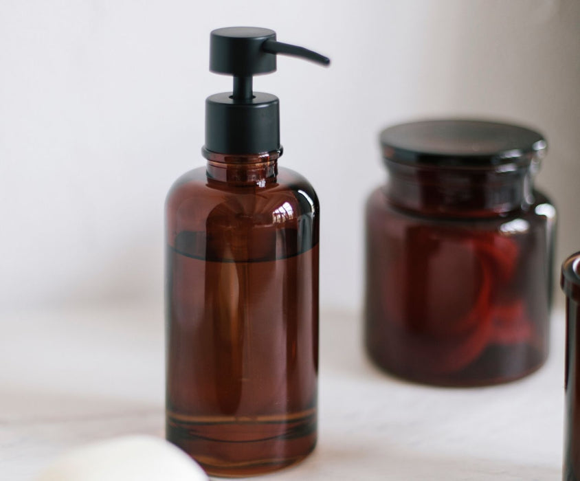 ANDREA HOUSE BA70104 Dispensador De Baño De Cristal Moderno Marrón