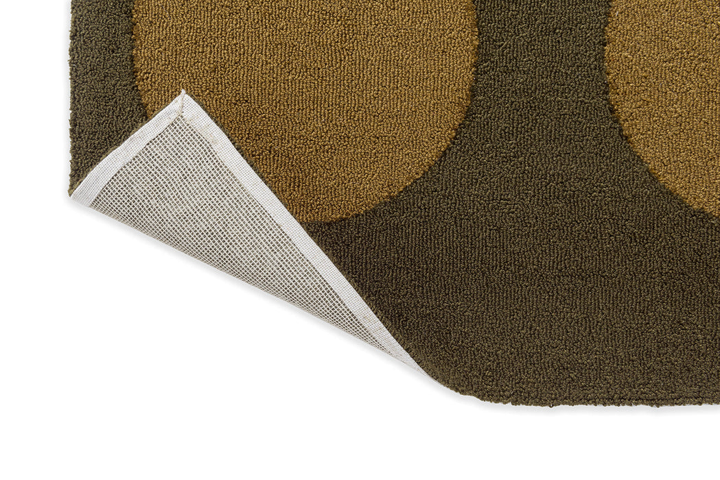 Brink & Campman Habitat Festival Dots Olive Green 495817 Outdoor Rug