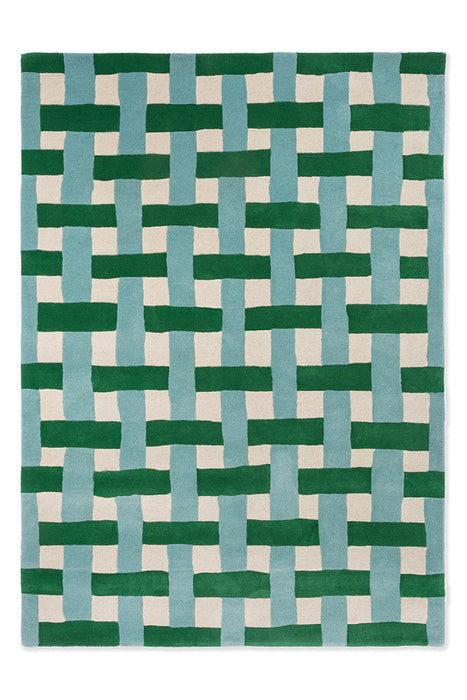 Sophie Robinson x Harlequin Basket Weave Emerald/Aquamarine 144107 Rug
