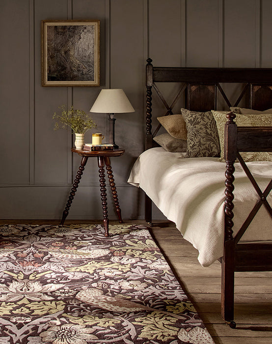 Morris & Co Strawberry Thief Grape 027705 Rug