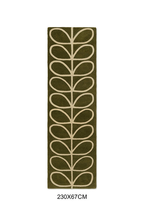 Orla Kiely Linear Stem Olive 060501 Runner Rug