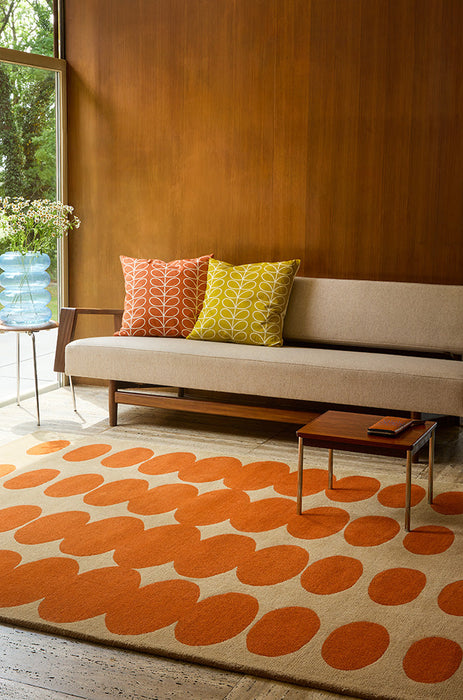 Orla Kiely Optical Oval Orange - Sand 157703 Rug