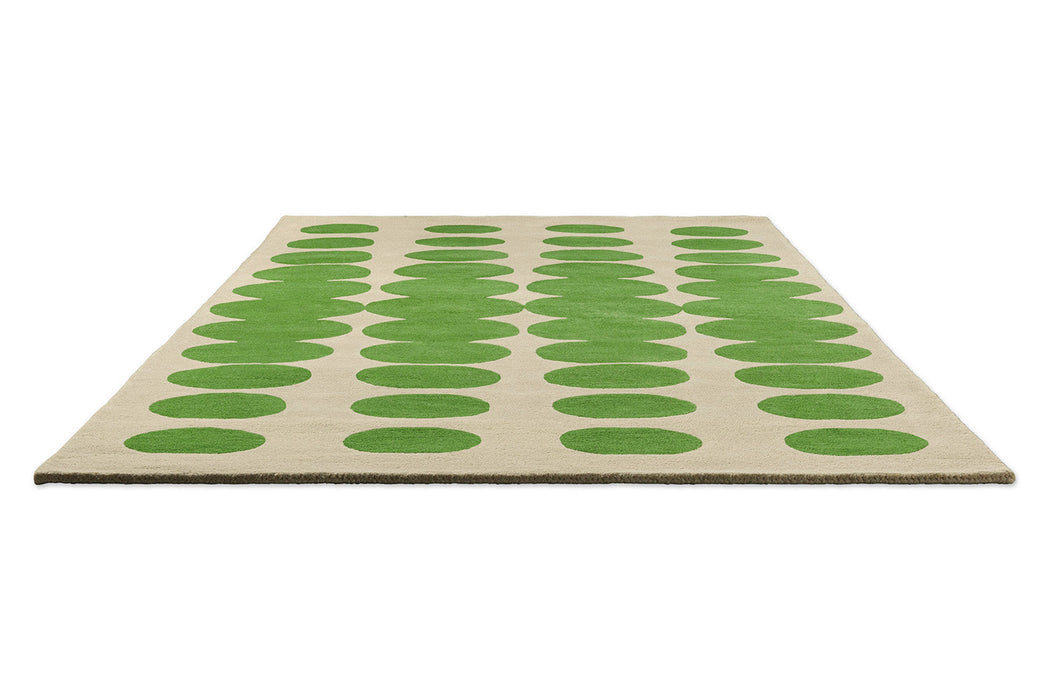 Orla Kiely Optical Oval Green - Cream 157707 Rug