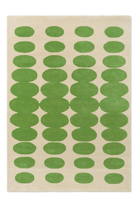 Orla Kiely Optical Oval Green - Cream 157707 Rug