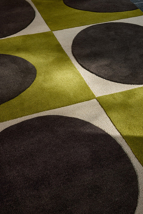 Orla Kiely Spot Square Walnut - Lichen 157907 Rug