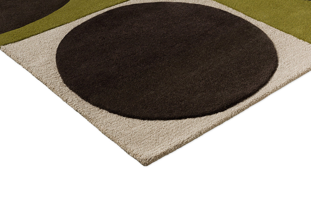 Orla Kiely Spot Square Walnut - Lichen 157907 Rug
