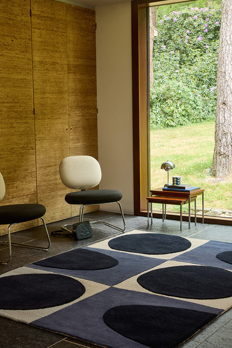 Orla Kiely Spot Square Blue - Navy 157908 Rug