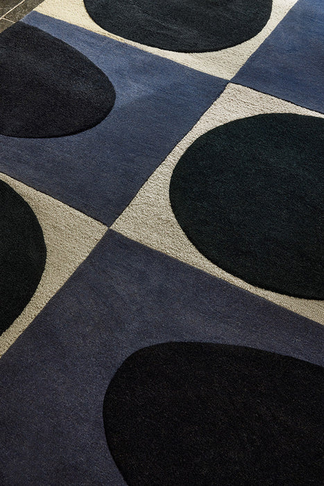 Orla Kiely Spot Square Blue - Navy 157908 Rug