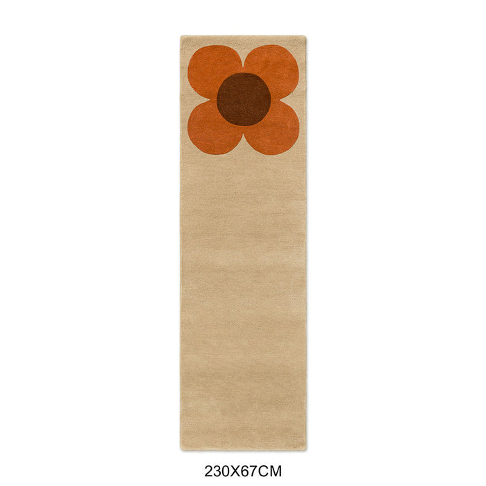 Orla Kiely Flower Placement Pumpkin - Ecru 158203 Rug