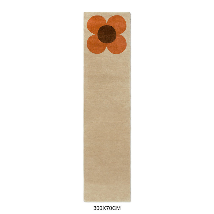 Orla Kiely Flower Placement Pumpkin - Ecru 158203 Rug