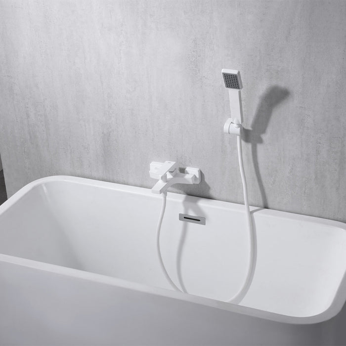 IMEX BDAR025-4BL ART Matte White Single Handle Bath/Shower Kit