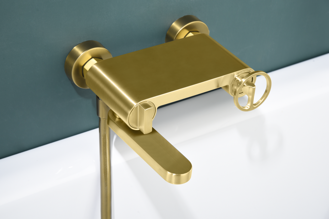IMEX BDC033-4OC OLIMPO Single Handle Bath/Shower Kit Brushed Gold