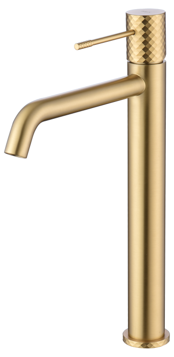 IMEX BDG053-3OC GÉNOVA Monomando Lavabo Alto Oro Cepillado