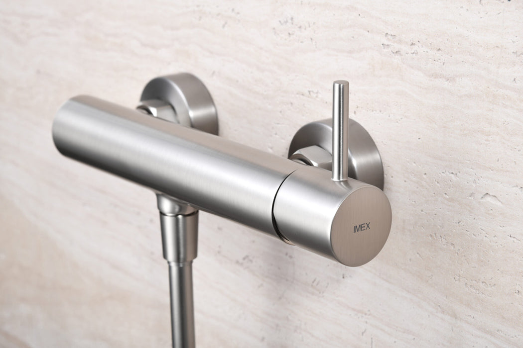 IMEX BDM039-5NQ MONZA Kit Grifo Monomando Ducha Color Níquel Cepillado