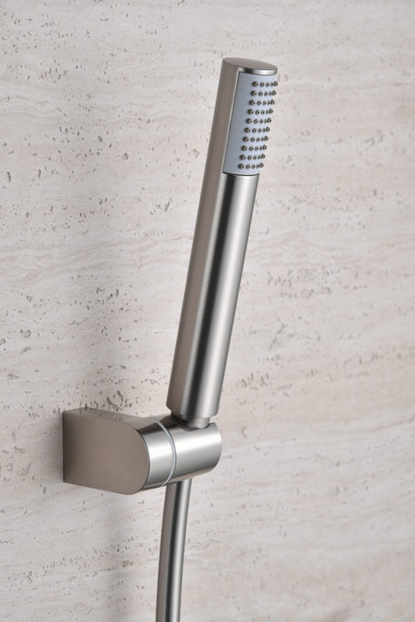 IMEX BDM039-5NQ MONZA Kit Grifo Monomando Ducha Color Níquel Cepillado