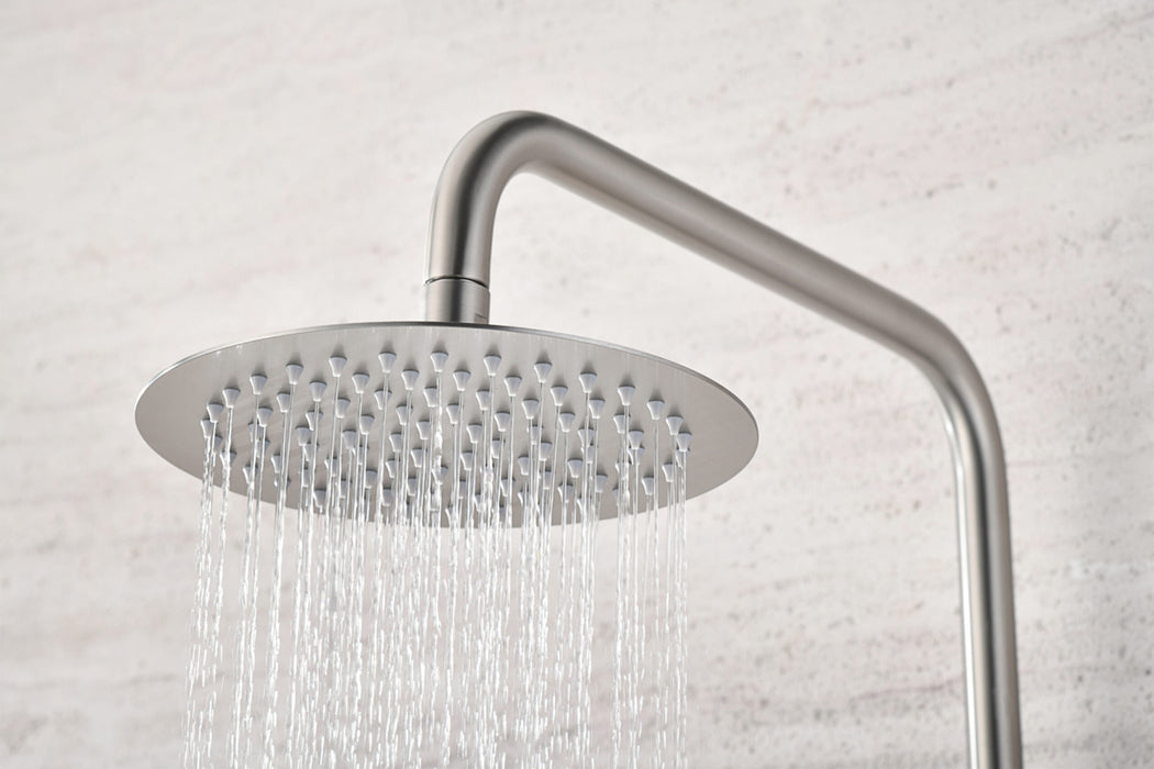 IMEX BDM039/NQ MONZA Grifo Gran Ducha Monomando Telescópico Color Níquel Cepillado