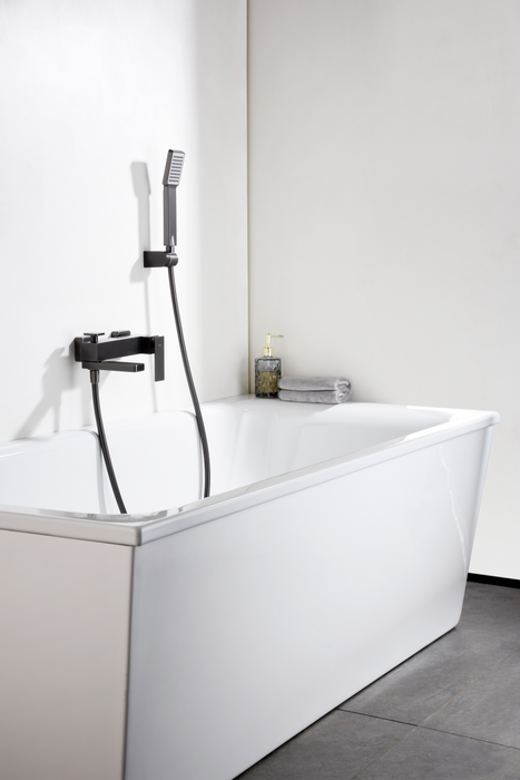IMEX BDP048-4BGM PISA Single Handle Bath/Shower Kit Black Gun Metal