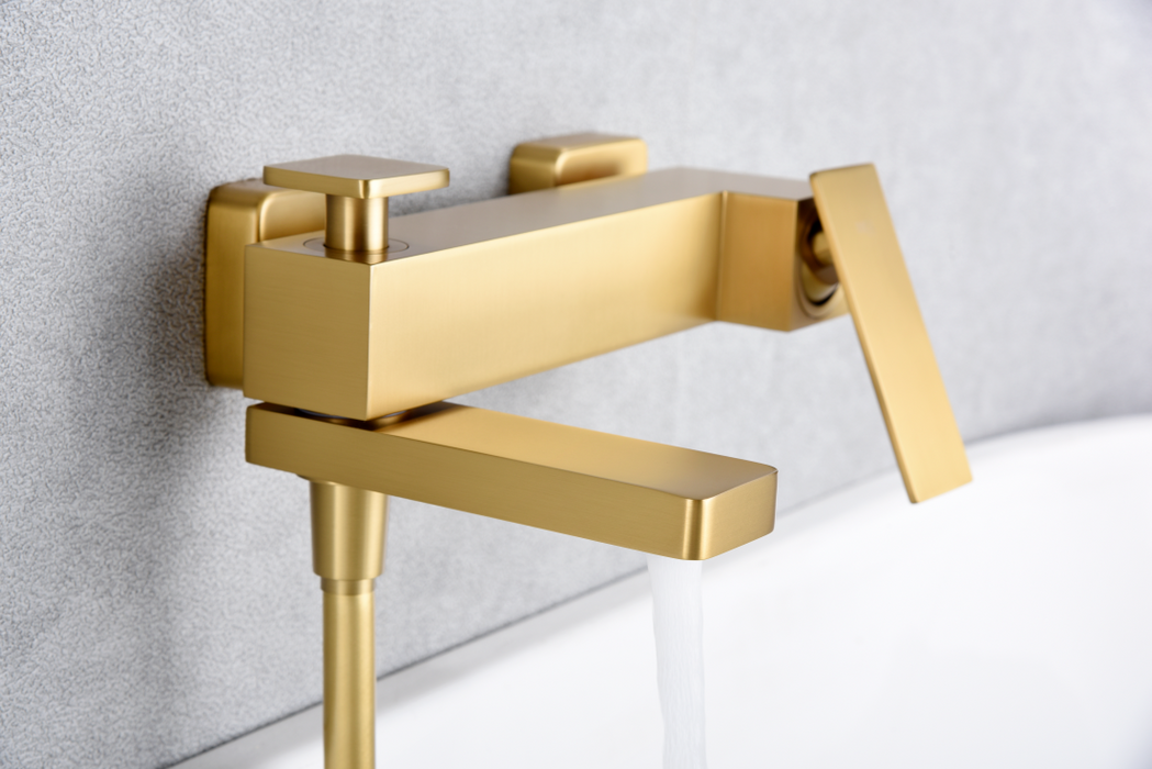 IMEX BDP048-4OC PISA Brushed Gold Single Handle Bath/Shower Kit