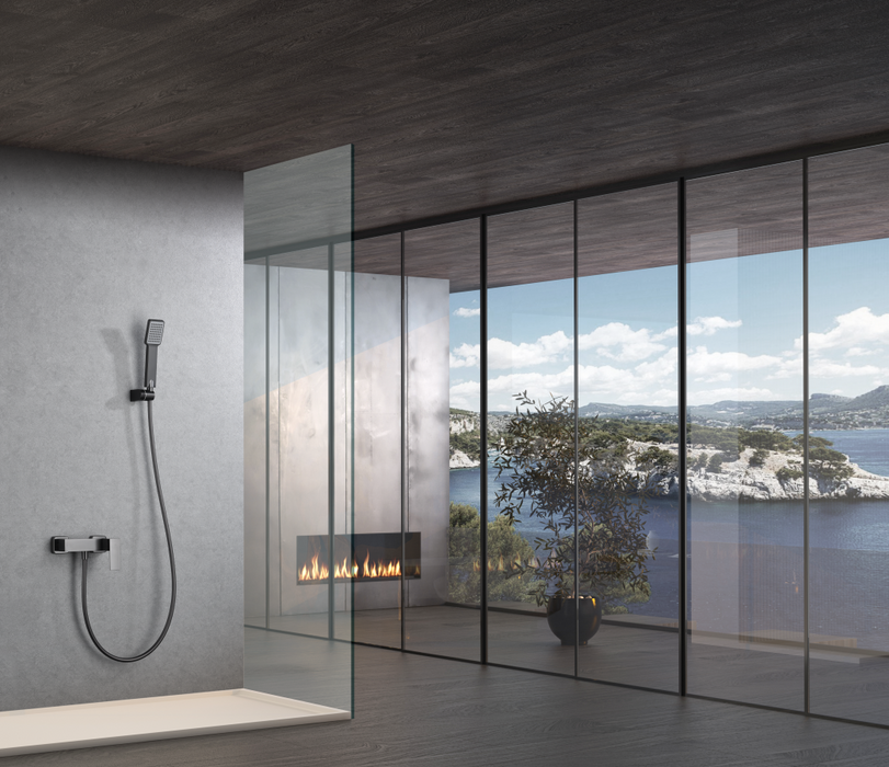 IMEX BDP048-5BGM PISA Kit Ducha Monomando Black Gun Metal