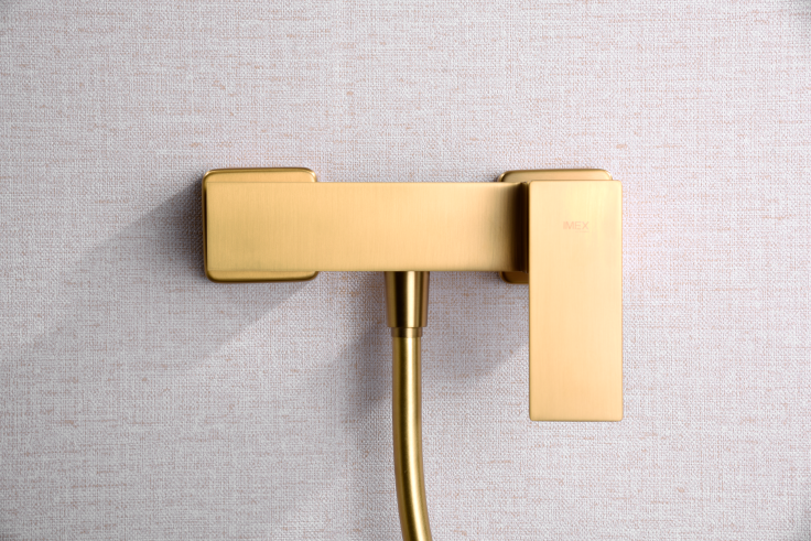 IMEX BDP048-5OC PISA Brushed Gold Single Handle Shower Kit