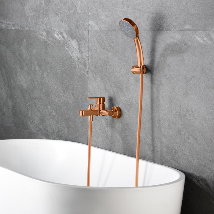 IMEX BDR001-4ORC ROMA Kit Baño / Ducha Monomando Oro Rosa Cepillado