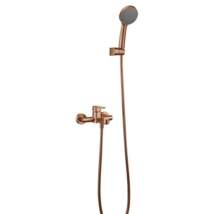 IMEX BDR001-4ORC ROMA Kit Baño / Ducha Monomando Oro Rosa Cepillado