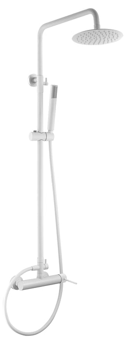 IMEX BDYS045/BL MILOS STICK Single-Handle Faucet Telescopic Shower Set Matte White