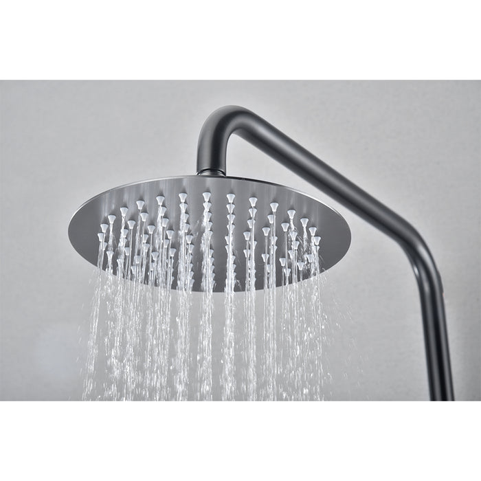 IMEX BTD038/BGM LINE Thermostatic Shower Set Black Gun Metal