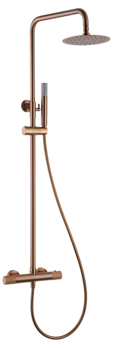 IMEX BTD038/ORC LINE Brushed Rose Gold Thermostatic Shower Set