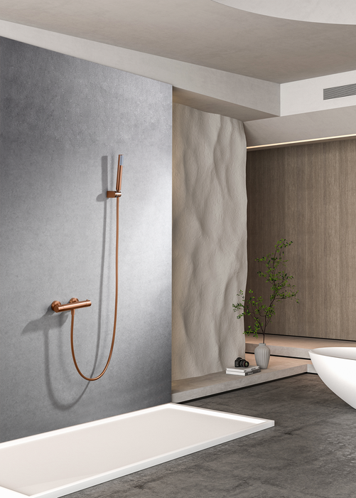 IMEX BTM039-5ORC MONZA Brushed Rose Gold Thermostatic Shower Kit