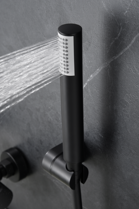 IMEX BTG053-4NG GÉNOVA Kit Baño/Ducha Termostático Negro Mate