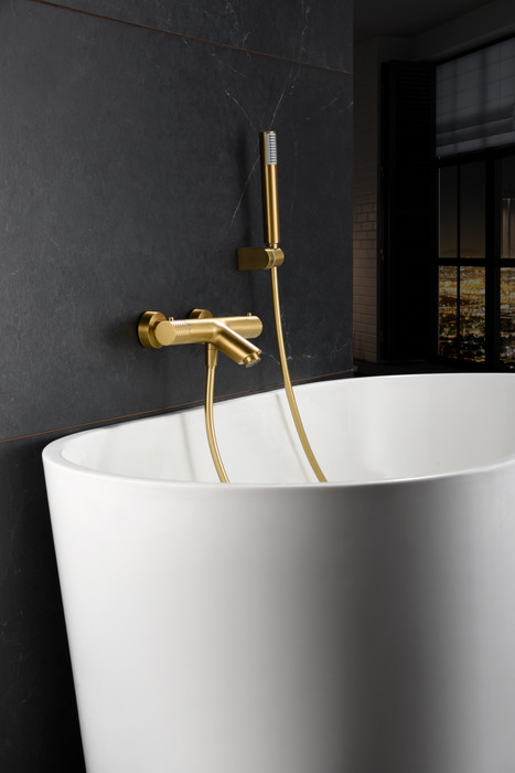 IMEX BTG053-4OC GENOA Thermostatic Bath/Shower Kit Brushed Gold