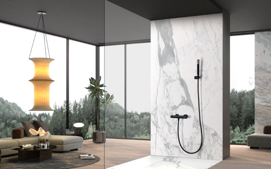 IMEX BTG053-5NG GENOVA Thermostatic Shower Kit Matte Black