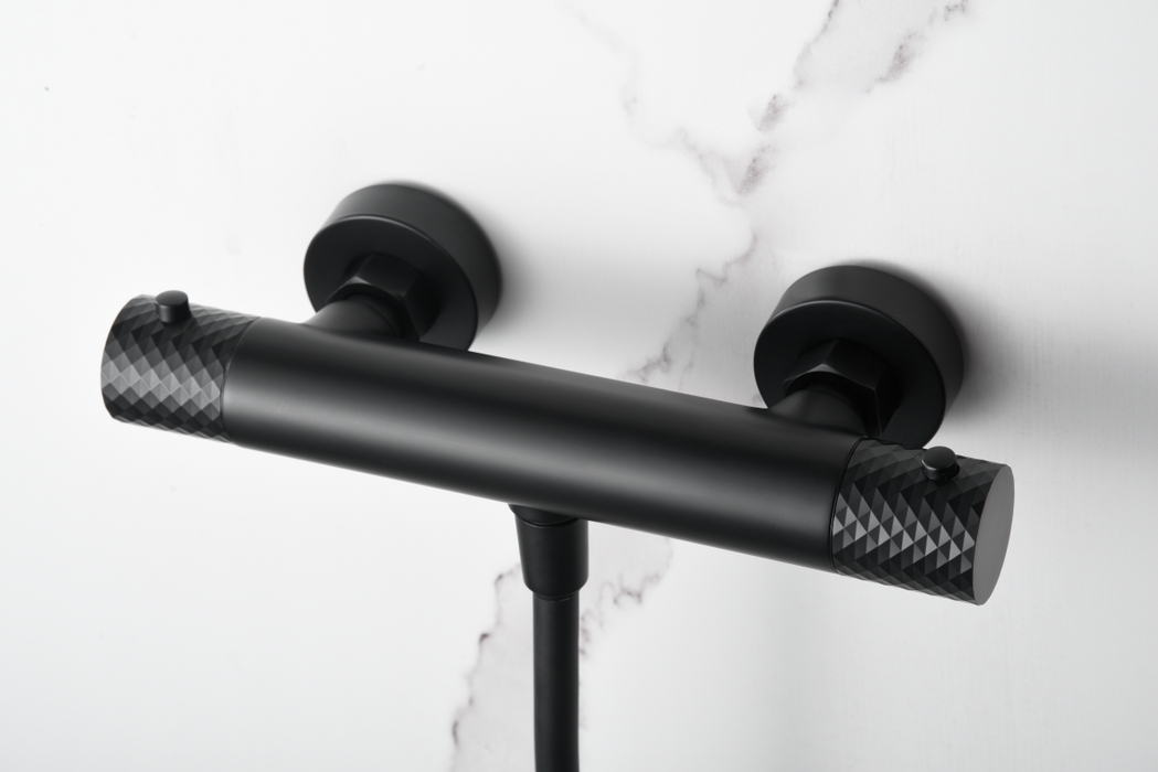 IMEX BTG053-5NG GENOVA Thermostatic Shower Kit Matte Black