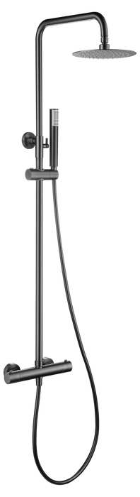 IMEX BTG053/BGM GÉNOVA Conjunto Ducha Termostático Black Gun Metal