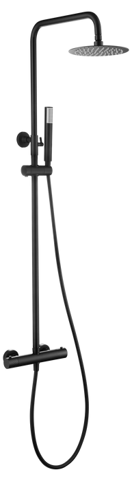 IMEX BTG053/NG GÉNOVA Conjunto Ducha Termostático Negro Mate