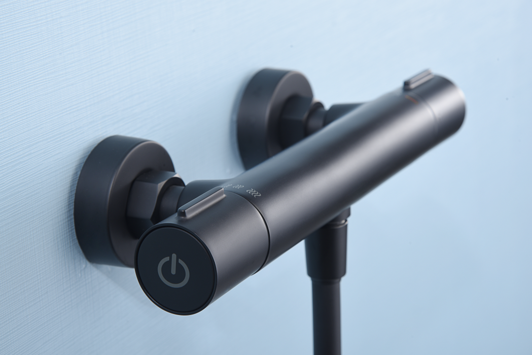 IMEX BTK017-5ECO/NG ECO-KENT Grifo Ducha Termostático con Equipo de Ducha Negro Mate