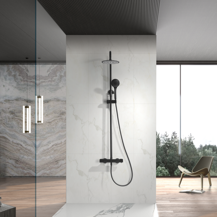 IMEX BTK017-ECO/NG ECO-KENT Conjunto Ducha Termostático Eco Negro Mate