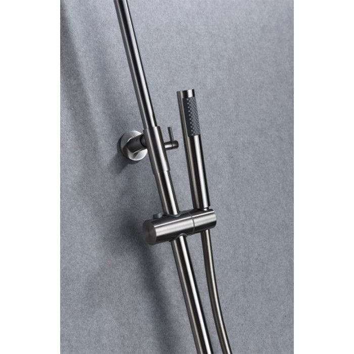 IMEX BTK017/AC MOSCU Grifo Termostático Conjunto de Ducha Telescópico Acero