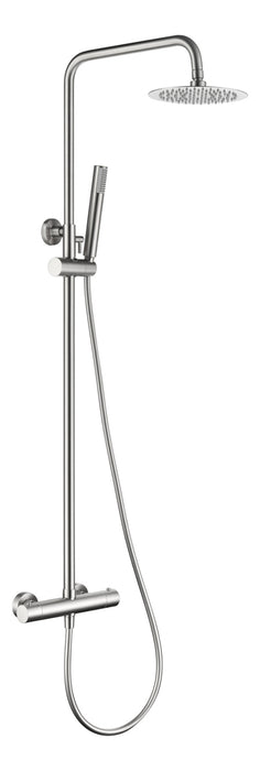 IMEX BTM039/NQ MONZA Thermostatic Large Shower Faucet Telescopic Brushed Nickel Color