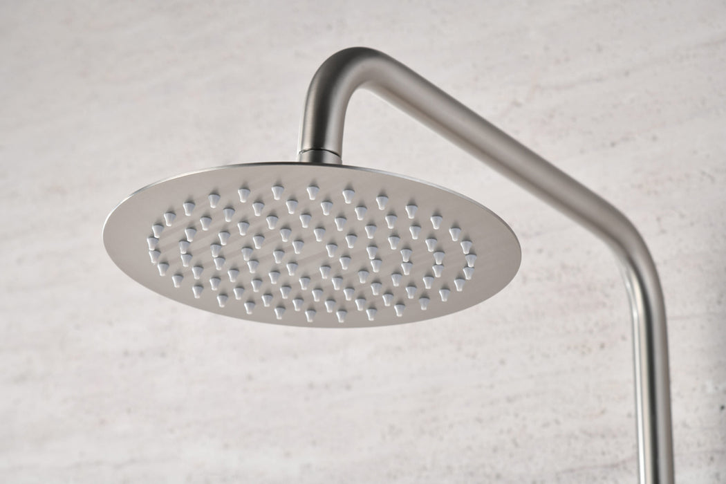 IMEX BTM039/NQ MONZA Thermostatic Large Shower Faucet Telescopic Brushed Nickel Color