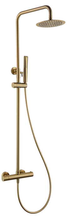 IMEX BTN047/OC NÁPOLES Conjunto Ducha Termostático Oro Cepillado