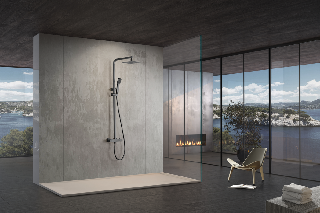 IMEX BTV013/BGM VIGO Conjunto de Ducha Termostático Black Gun Metal