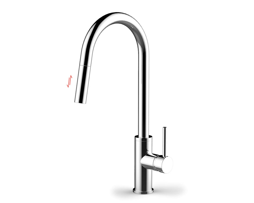LLUVIBATH BS02512 BASS Removable Single-Handle Kitchen Tap Chrome