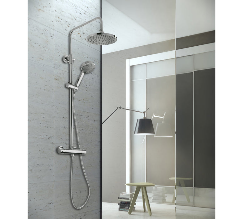 GENEBRE CT67110 18 TAU Extendable Thermostatic Column with Shower Equipment